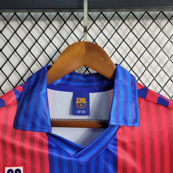89-92 Barcelona Home Retro Long Sleeve Jersey - Image 2