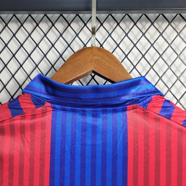 89-92 Barcelona Home Retro Long Sleeve Jersey - Image 5