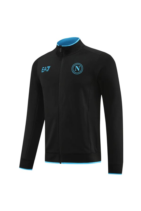 23-24 Napoli Black Jacket Tracksuit - Image 2