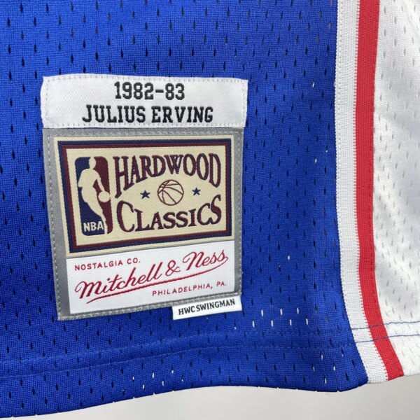 1982-83 76ers Classic Swingman NBA Jersey 6# ERVING - Image 4