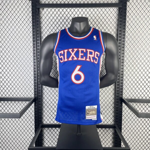 1982-83 76ers Classic Swingman NBA Jersey 6# ERVING - Image 6
