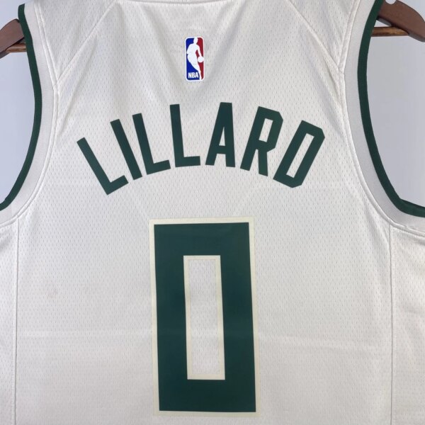 2019 Bucks White NBA Jersey - Image 4