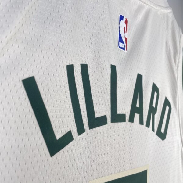2019 Bucks White NBA Jersey - Image 5