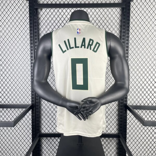 2019 Bucks White NBA Jersey - Image 7