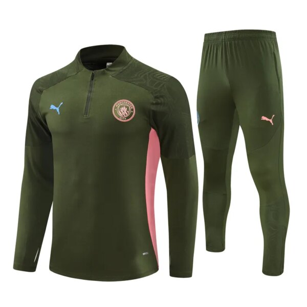 24-25 Manchester City Army Green Training Suit