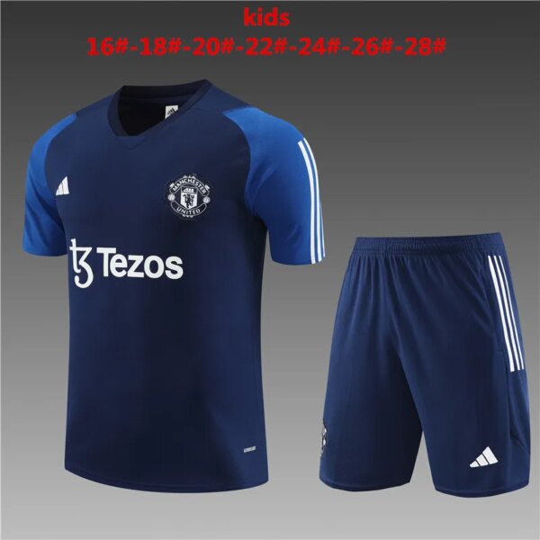 23-24 Manchester United Short Sleeve Training Suit - Image 3