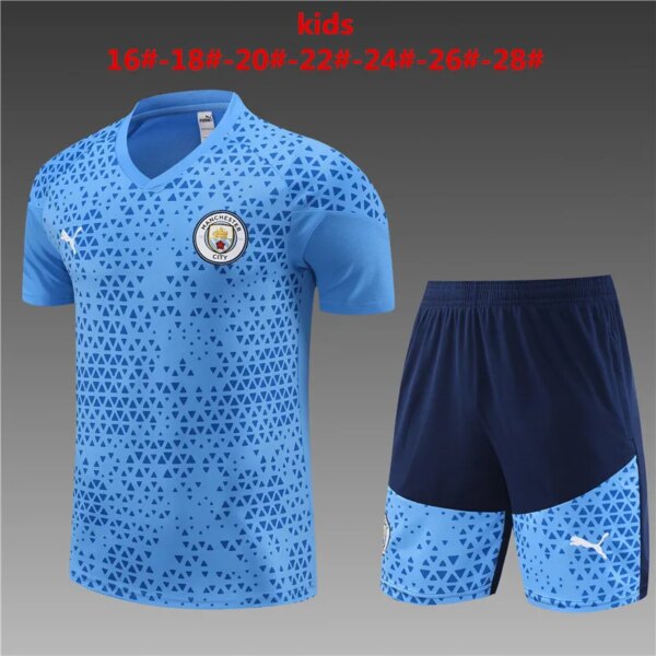 23-24 Manchester City Short Sleeve Training Suit - Image 3