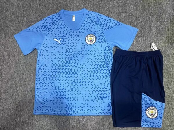 23-24 Manchester City Short Sleeve Training Suit - Image 4