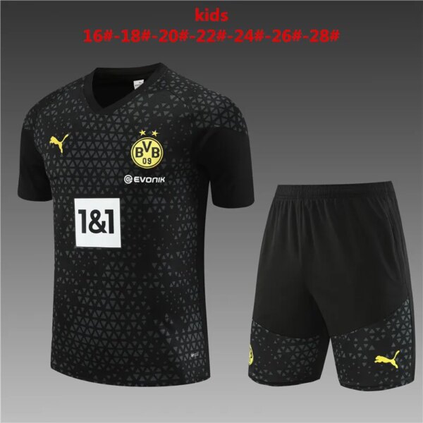 23-24 Borussia Dortmund Short Sleeve Training Suit - Image 3