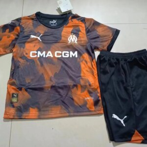 23-24 Olympique Marseille Third Kids Kit