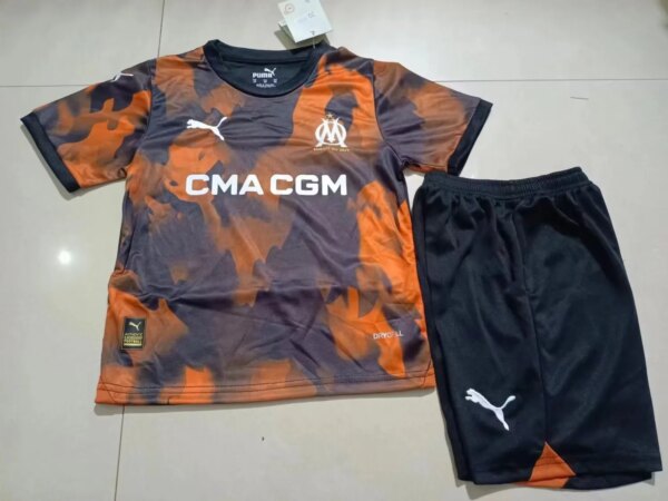 23-24 Olympique Marseille Third Kids Kit