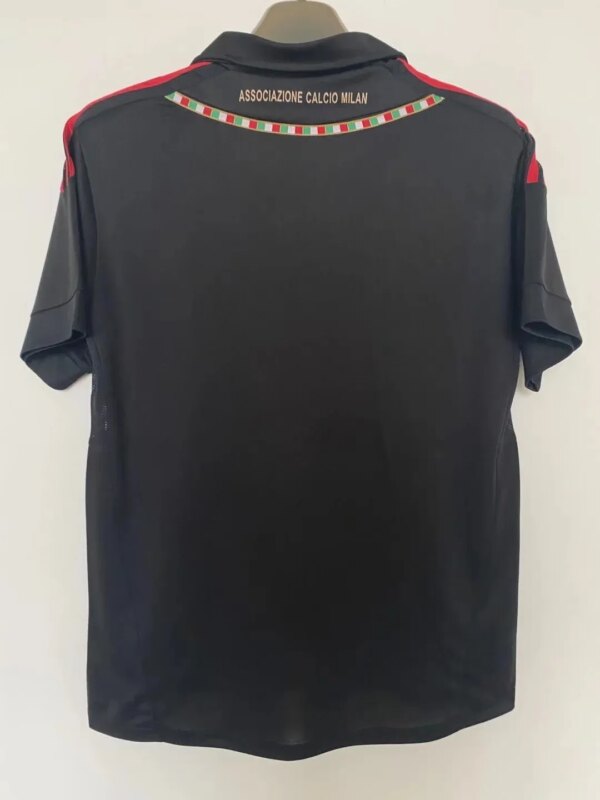 11-12 AC Milan Third Black Retro Fans Jersey - Image 4