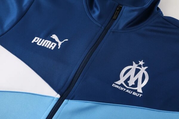 24-25 Olympique Marseille Blue Jacket Tracksuit - Image 2
