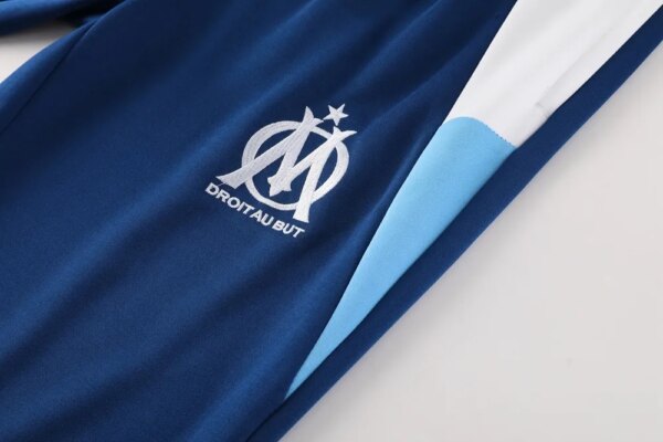 24-25 Olympique Marseille Blue Jacket Tracksuit - Image 6