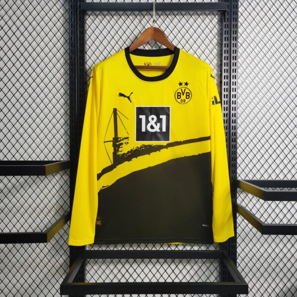 23-24 Dortmund Home Long Sleeve Fans Jersey