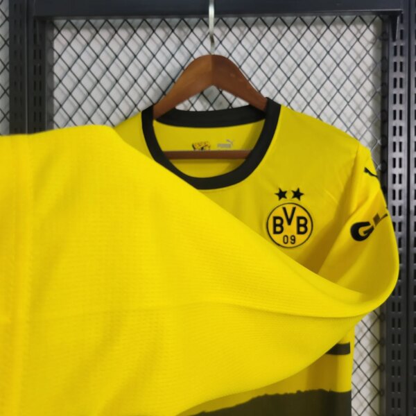 23-24 Dortmund Home Long Sleeve Fans Jersey - Image 3