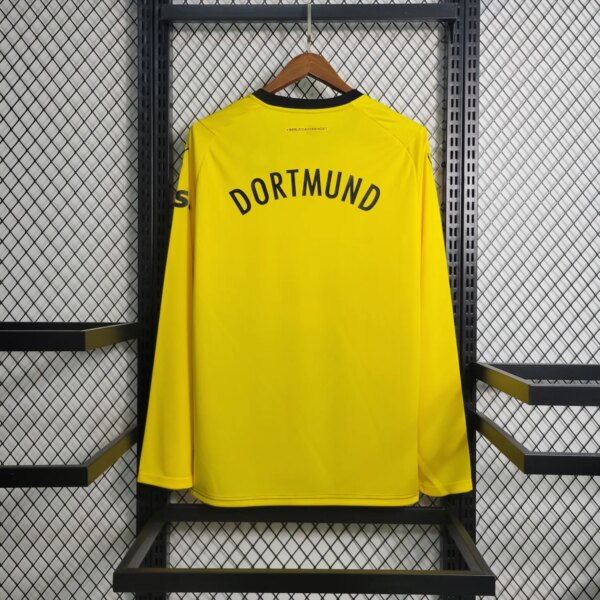 23-24 Dortmund Home Long Sleeve Fans Jersey - Image 7