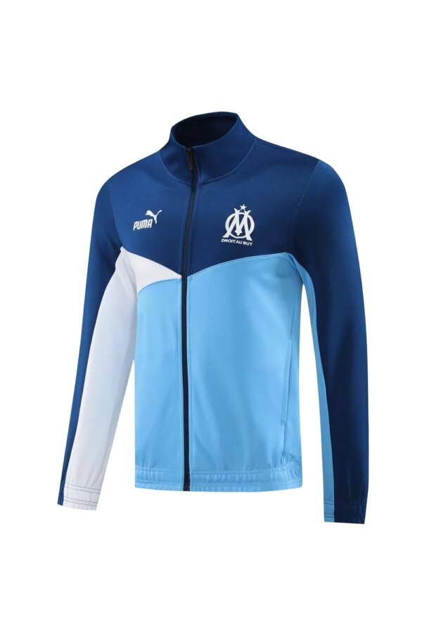 24-25 Olympique Marseille Blue Jacket Tracksuit - Image 9