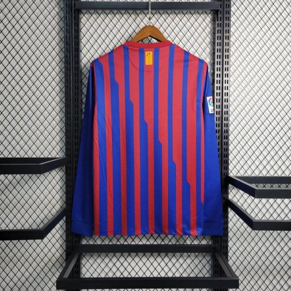 11-12 Barcelona Home Retro Long Sleeve Jersey - Image 3