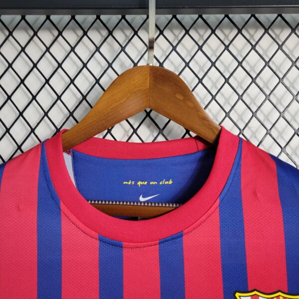 11-12 Barcelona Home Retro Long Sleeve Jersey - Image 4