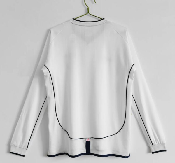 2002 England Home Long Sleeve Retro Jersey - Image 6