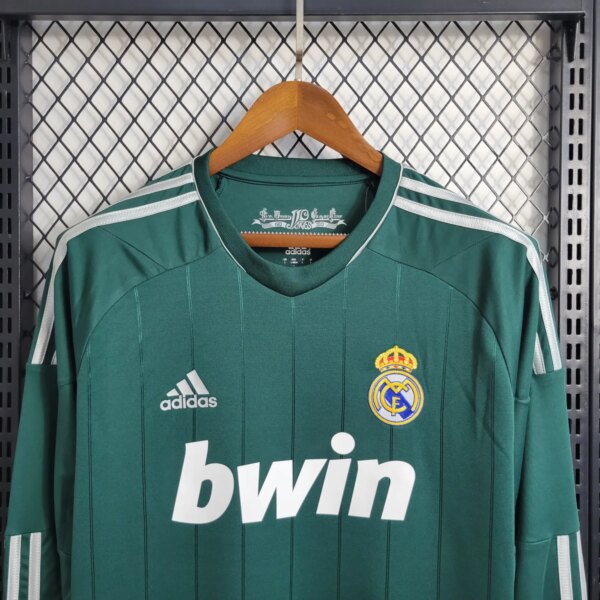 12-13 Real Madrid Third Long Sleeve Retro Jersey - Image 3