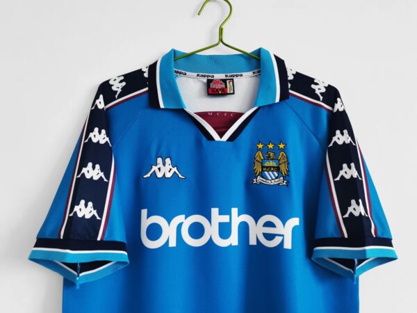 1997-98 Manchester City Home Retro Jersey - Image 7