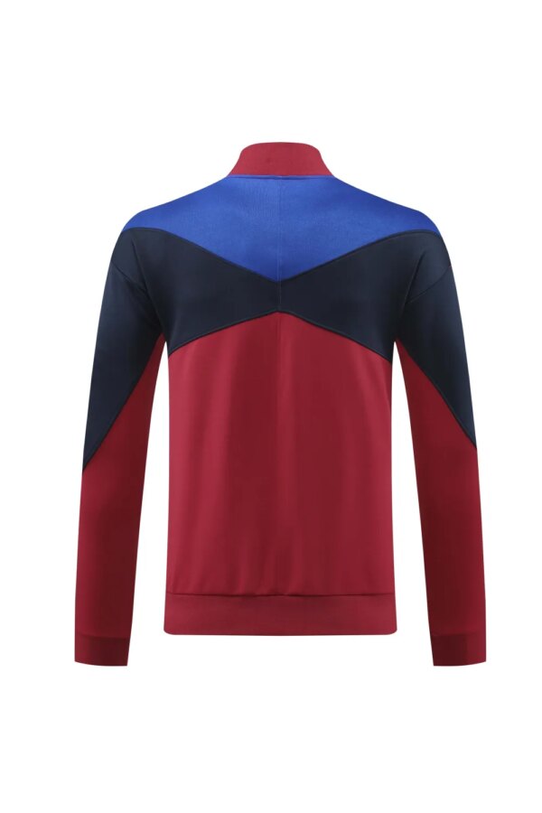24-25 Barcelona Red and Dark Blue Jacket Tracksuit - Image 4