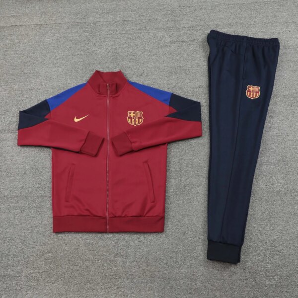 24-25 Barcelona Red and Dark Blue Jacket Tracksuit - Image 5