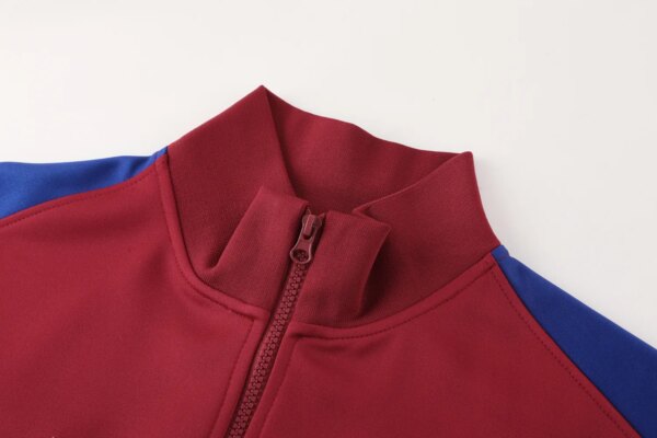 24-25 Barcelona Red and Dark Blue Jacket Tracksuit - Image 6