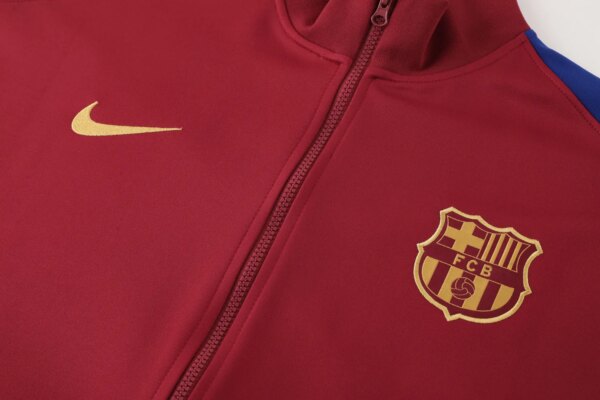 24-25 Barcelona Red and Dark Blue Jacket Tracksuit - Image 7