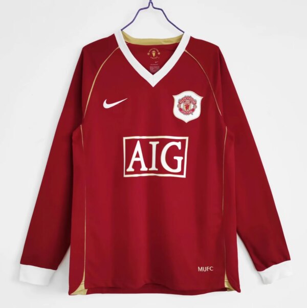 2006-07 Manchester United Home Long Sleeve Retro Jersey