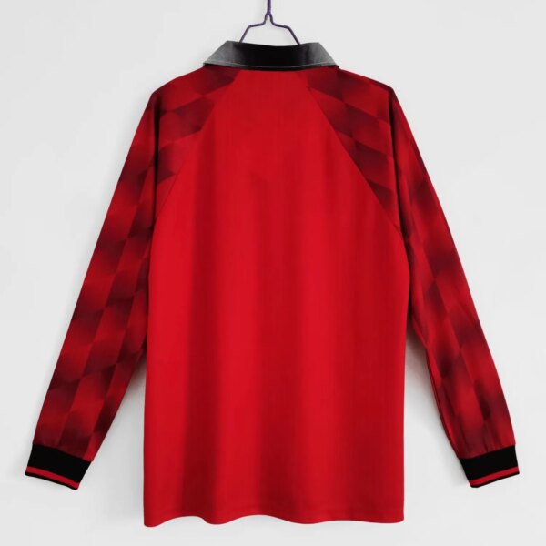 1996-97 Manchester United Home Long Sleeve Retro Jersey - Image 6