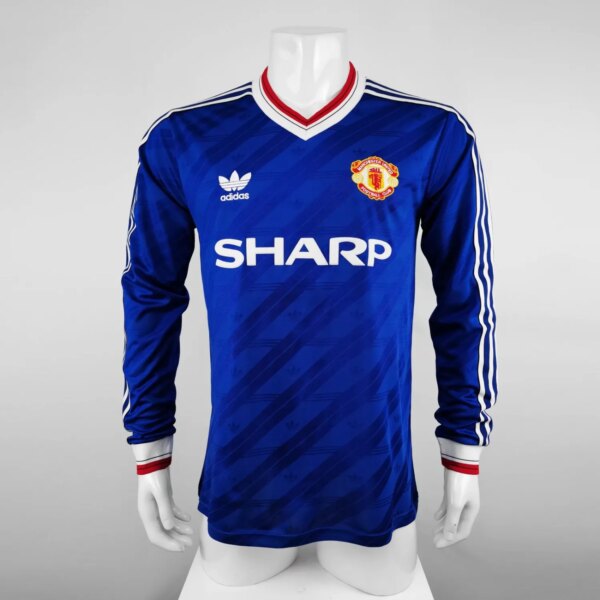 1986-88 Manchester United Third Long Sleeve Retro Jersey - Image 6