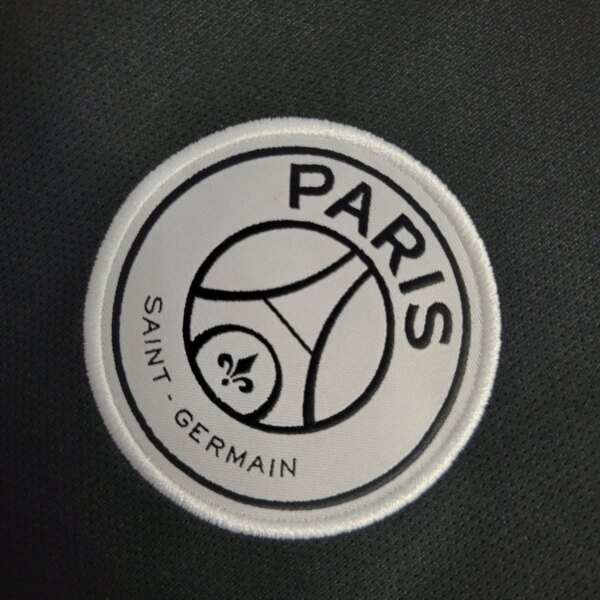 18-19 PSG Black Retro Long Sleeve Jersey - Image 2