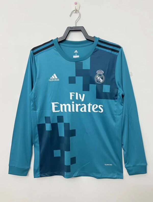 17-18 Real Madrid Third Long Sleeve Retro Jersey