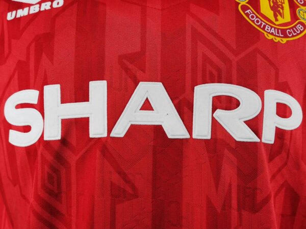 1992-94 Manchester United Home Retro Jersey - Image 2