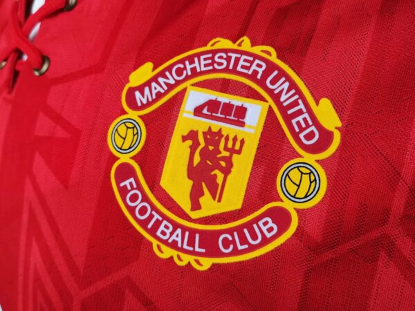 1992-94 Manchester United Home Retro Jersey - Image 4