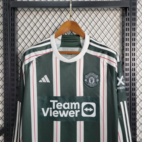 23-24 Manchester United Away Fans Long Sleeve Jersey - Image 2
