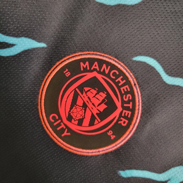 23-24 Manchester City Third Fans Long Sleeve Jersey - Image 3