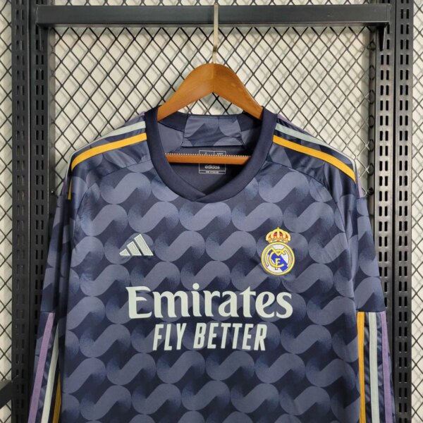 23-24 Real Madrid Away Fans Long Sleeve Jersey - Image 3
