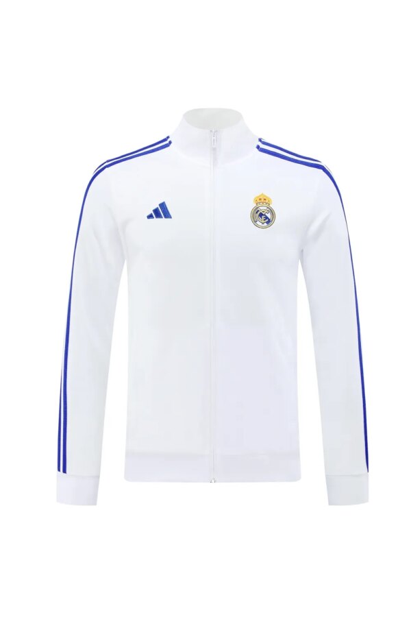 24-25 Real Madrid White Jacket Tracksuit - Image 3