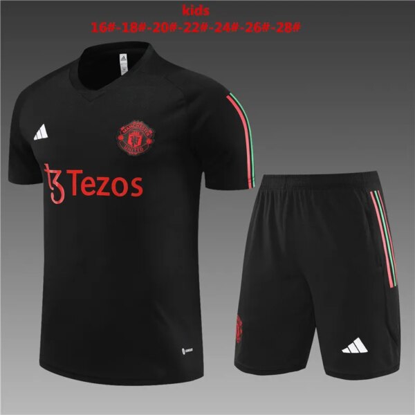 23-24 Manchester United Short Sleeve Training Suit - Image 3