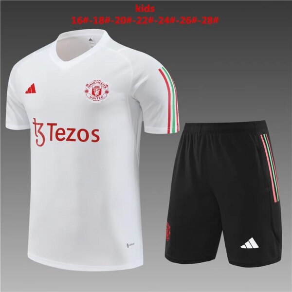 23-24 Manchester United Short Sleeve Training Suit - Image 3