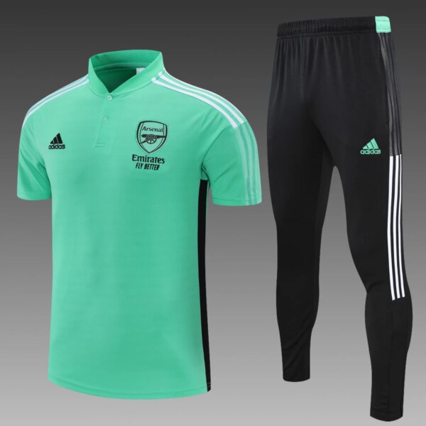 Arsenal POLO kit green Short Sleeve Suit