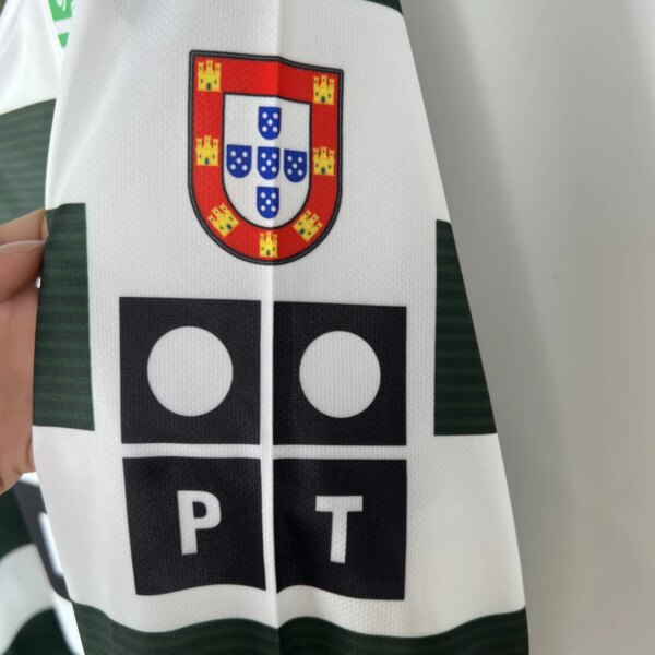 2001-03 Sporting CP Home Long Sleeve Retro Jersey - Image 5