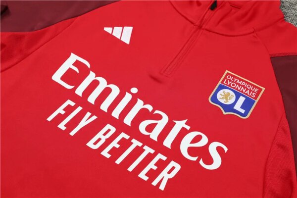 23-24 Olympique Lyonnais Red Training Suit - Image 4