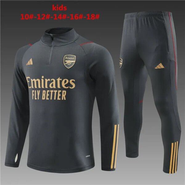 23-24 Arsenal Grey Training Suit - Image 13