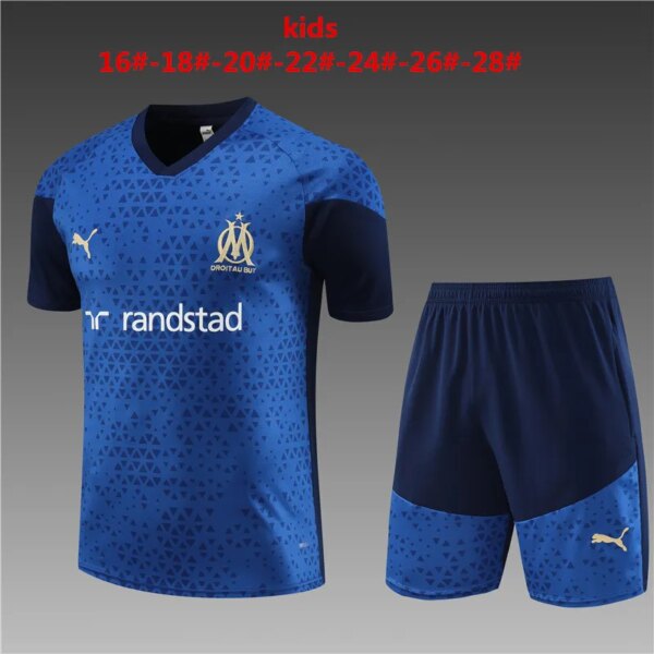 23-24 Olympique Marseille Training Short Sleeve Suit - Image 13