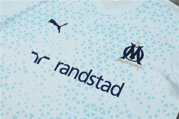 23-24 Olympique Marseille Training Short Sleeve Suit - Image 3